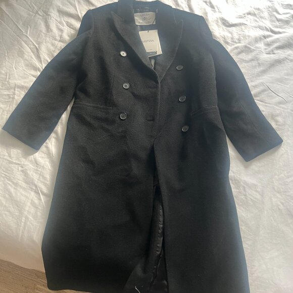 NWT Aritzia Ceremony Coat, (Re)camel Wool, Black, Size Small - Picture 4 of 6